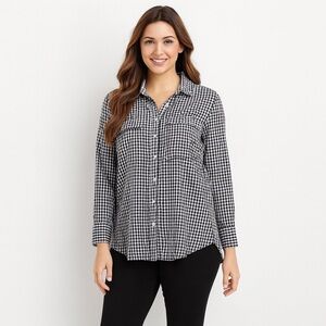 Cremieux Gingham Button Down Shirt, Size M